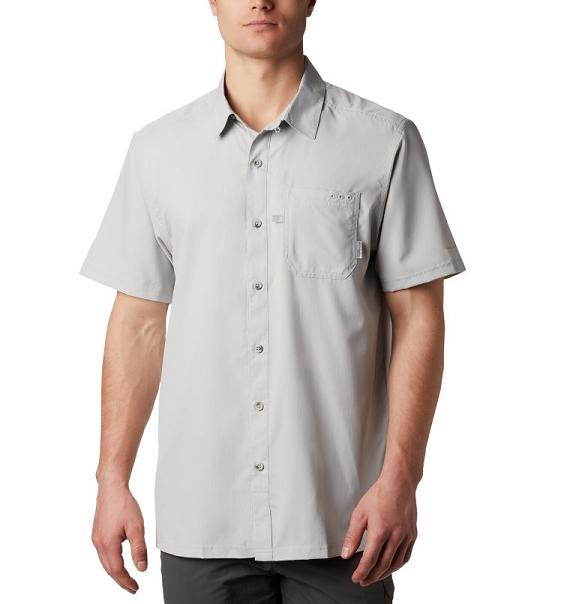 Columbia PFG Slack Tide Shirts Grey For Men's NZ28145 New Zealand